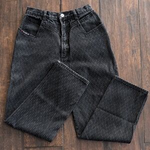 Blaze Vintage Equestrian Riding Jeans Black Silver Stitching - Women's 11/29